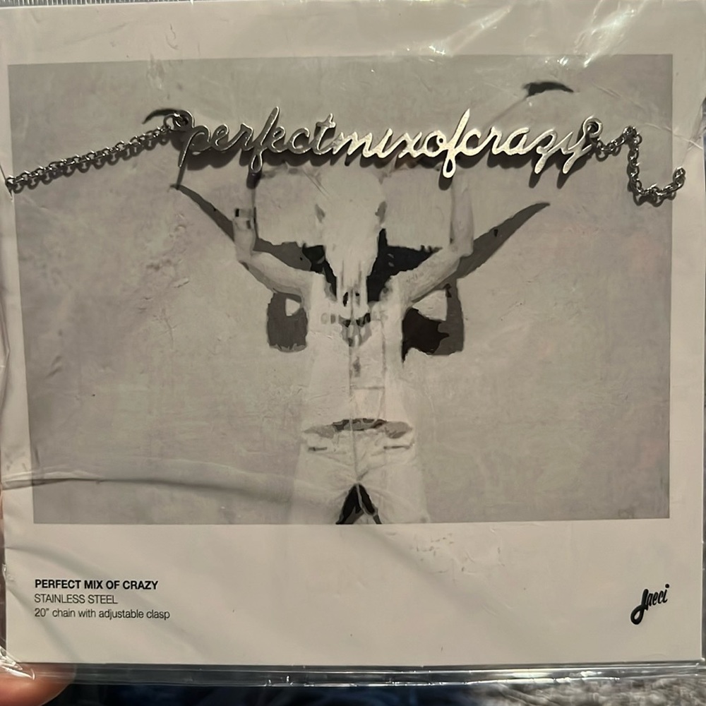 Jaeci necklace. “ perfect mix of crazy.”